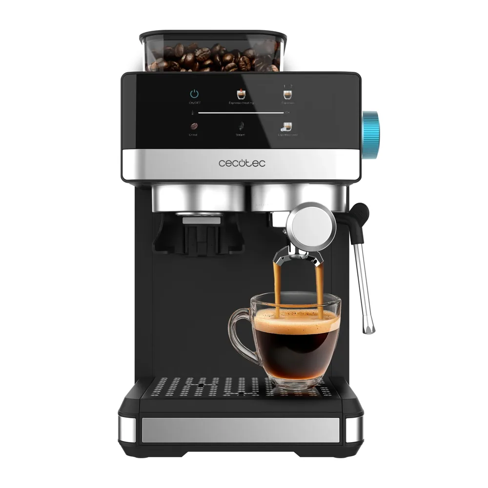 Cecotec Power Espresso 20 Grind+ - Cafetera Espresso con Molinillo Integrado